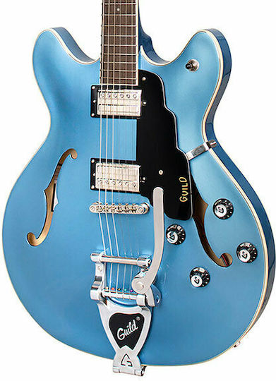 Guild Starfire I DC Chitară Electrică ES cu HH Configurație Doze Pelham Blue