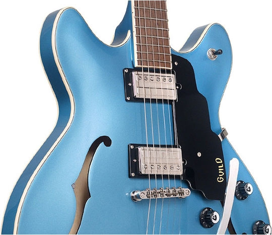 Guild Starfire I DC Chitară Electrică ES cu HH Configurație Doze Pelham Blue