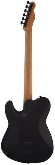 Charvel Pro-Mod SO-CAL Style 2 24 HT CM Elektrische Gitarre Telecaster mit HH Tonabnehmerkonfiguration Satin Black