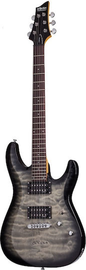 Schecter C-6 Plus Ηλεκτρική Κιθάρα ST Style με HH Διάταξη Μαγνητών Charcoal Burst