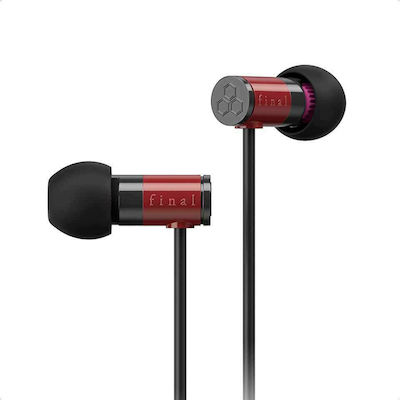 Final Audio Ακουστικά Ψείρες In Ear E1000 Κόκκινα
