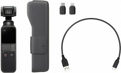 DJI Osmo Pocket Action Camera 4K Ultra HD με WiFi Μαύρη με Οθόνη 3"