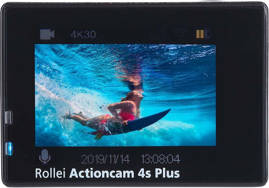 Rollei 4s Plus Action Camera 4K Ultra HD Υποβρύχια και Wi-Fi Μαύρη