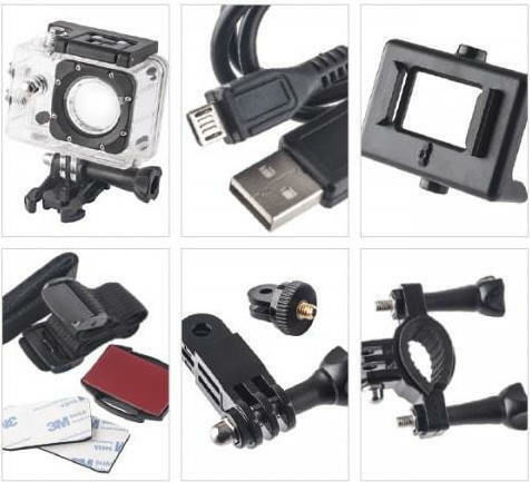 Forever SC-100 Cameră de Acțiune HD (720p) Subacvatică (cu Carcasă) cu Ecran 1.5" Neagră