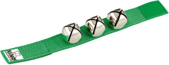 Nino Percussion Wrist Bell με 3 Κουδούνια Πράσινο