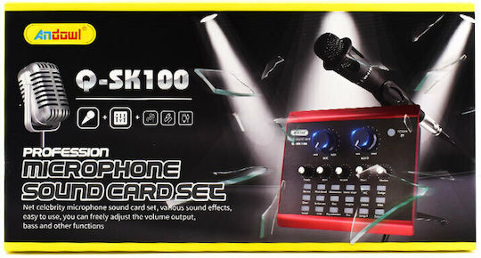 Andowl Q-SK100 Q-SK100 Εξωτερική Επαγγελματική Κάρτα Ήχου
