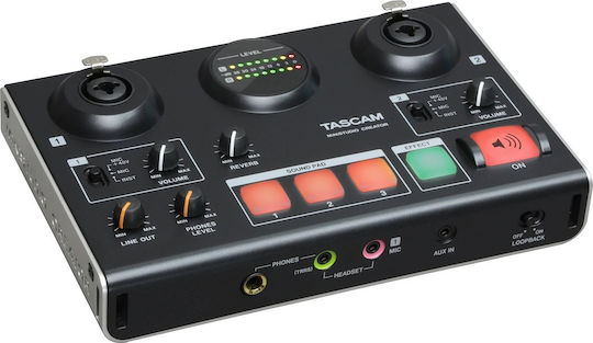 Tascam MiNiStudio Creator US-42 Εξωτερική Επαγγελματική Κάρτα Ήχου με Σύνδεση USB Black