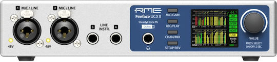 RME Fireface UCX II Εξωτερική Επαγγελματική Κάρτα Ήχου με Σύνδεση USB, Firewire