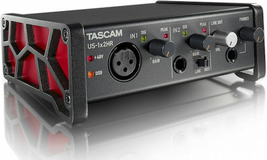 Tascam US-1x2HR Εξωτερική Επαγγελματική Κάρτα Ήχου με Σύνδεση USB