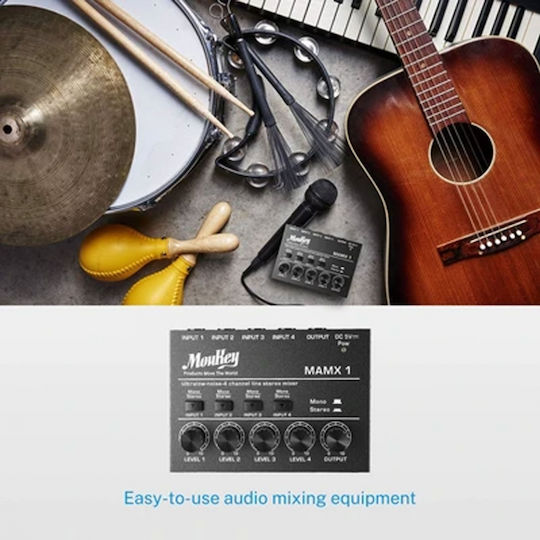 Moukey MAMX-1 Analog Mixer 4 Channels