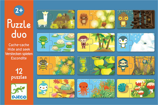 Kids Puzzle Hide and Seek for 2+ years+ Years 12pcs Djeco