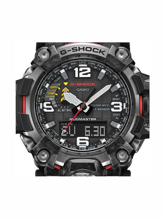 Casio G-Shock Mudmaster Men's Watch 55mm Solar with Green Rubber Strap