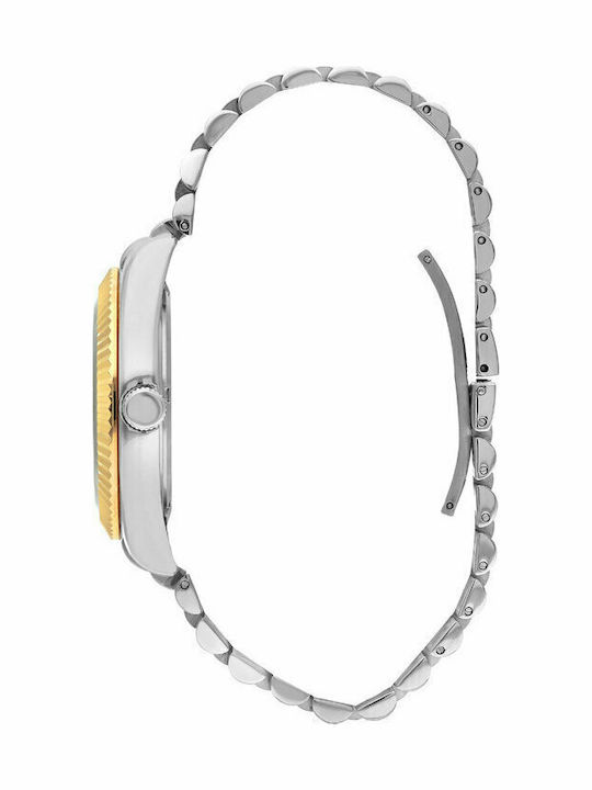 Beverly Hills Polo Club Ανδρικό Ρολόι 41mm Μπαταρίας με Μεταλλικό Μπρασελέ