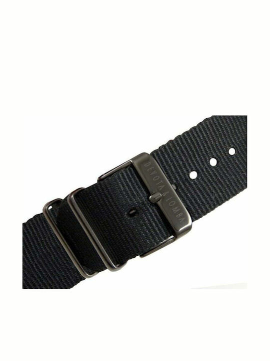 Devota & Lomba Ανδρικό Ρολόι 42mm Μπαταρίας με Μαύρο Υφασμάτινο Λουράκι