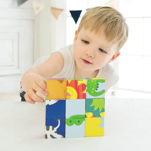 Ξύλινο Παιδικό Puzzle Wild Animal για 1+ Ετών 9pcs Classic World