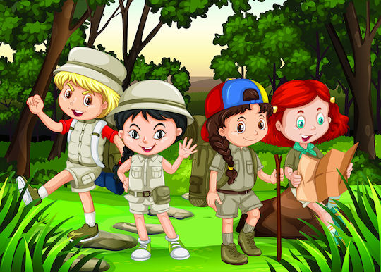 Kids Puzzle The Scout Camp for 6+ years old+ Years 100pcs Art Puzzle