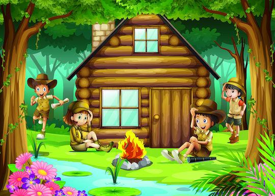 Kids Puzzle The Scout Camp for 6+ years old+ Years 100pcs Art Puzzle