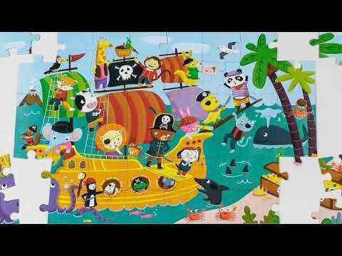 Kinderpuzzle Giant the Pirate Ship für 3+ Jahre alt+ Jahre 48pcs Ludattica