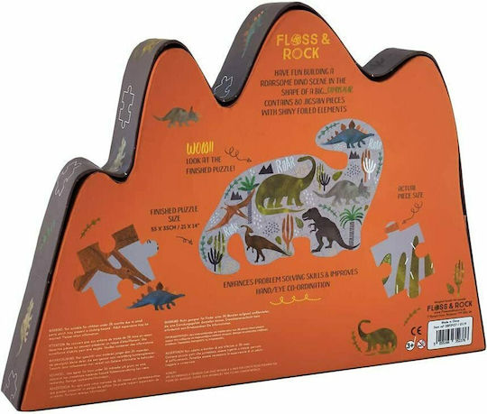 Kids Puzzle Dinosaur for 3+ years+ Years 80pcs Floss & Rock