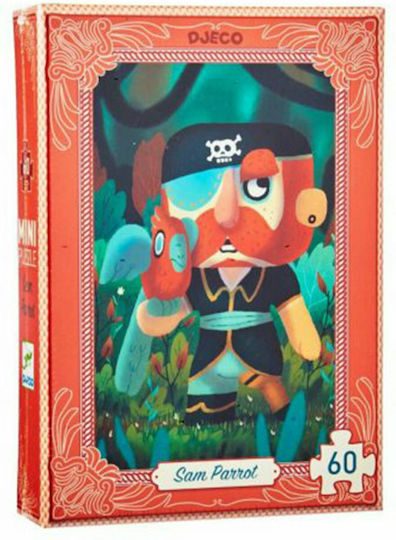 Παιδικό Puzzle Μίνι 'Sam Παπαγάλος' για 5+ Ετών 60pcs Djeco