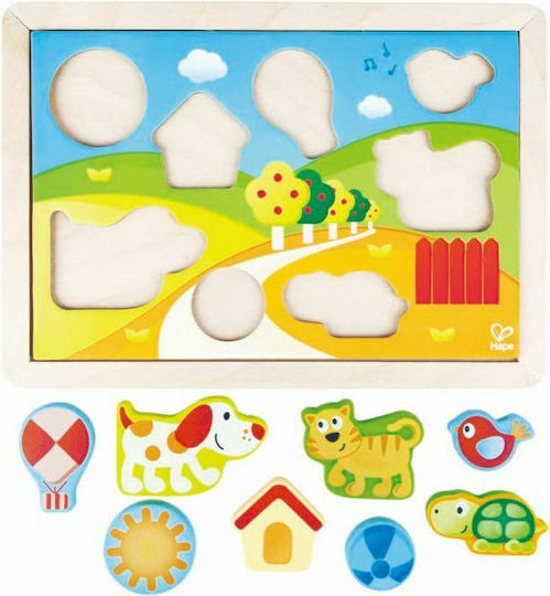 Ξύλινο Παιδικό Puzzle Σφηνώματα Sunny Valley για 1+ Ετών 12pcs Hape
