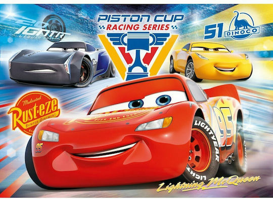 Kids Puzzle Super Color Cars Piston Cup Legends for 6+ Years 104pcs Clementoni