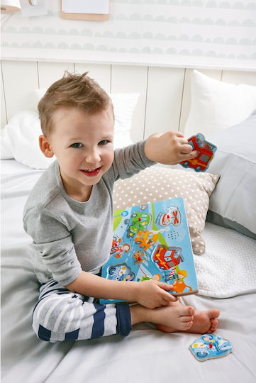 Ξύλινο Παιδικό Puzzle Σφηνώματα Clutching In the city για 3+ Ετών 6pcs Haba