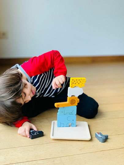Ξύλινο Παιδικό Puzzle Σφηνώματα Ζωάκια για 2+ Ετών 7pcs Plan Toys
