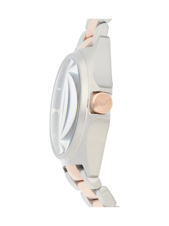 Emporio Armani Men's Watch 40mm Battery with Pink Gold Metal Bracelet