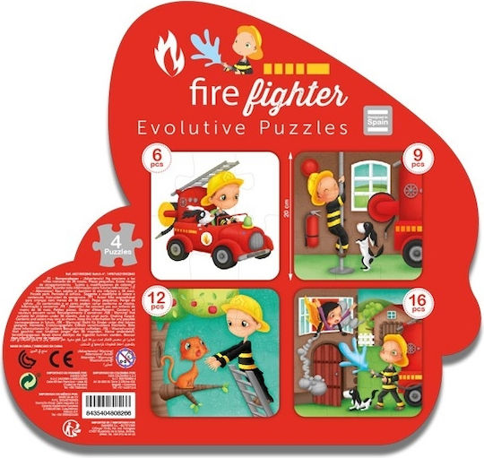 Kinderpuzzle Feuerwehrmann für 3+ Jahre alt+ Jahre 16pcs Eureka
