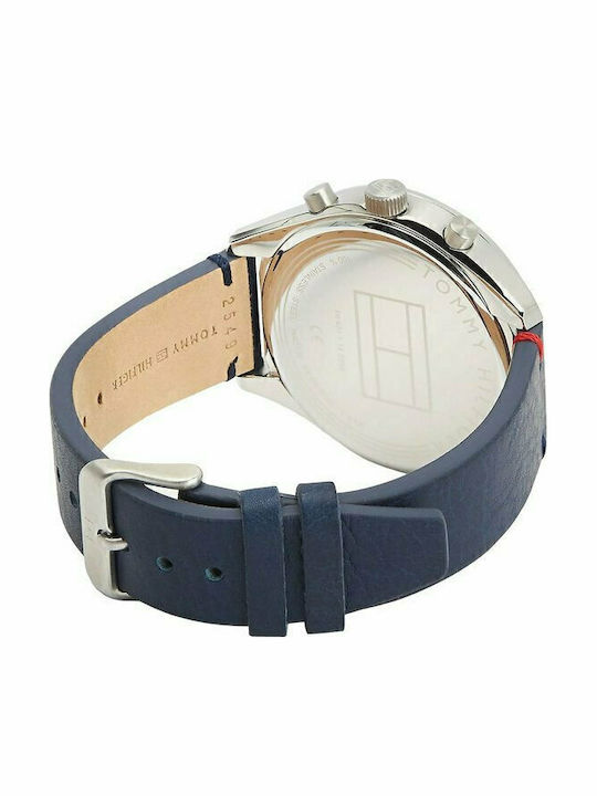 Tommy Hilfiger Bennett Men's Watch 44mm Chronograph Battery with Blue Leather Strap
