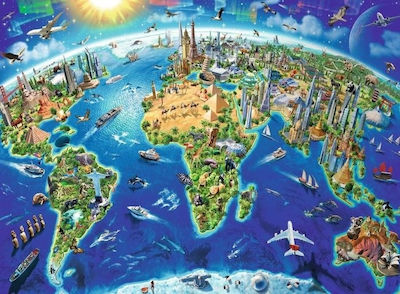 Kids Puzzle World Landmarks for 8++ Years 200pcs Ravensburger