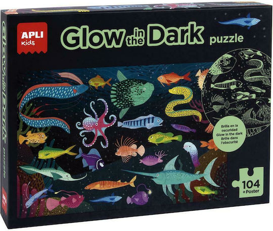 Παιδικό Puzzle Ωκεανός που Φωσφορίζει στο Σκοτάδι για 5+ Ετών 104pcs Apli Kids