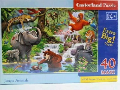 Puzzle pentru Copii Jungle Animals pentru 4++ Ani 40buc Castorland