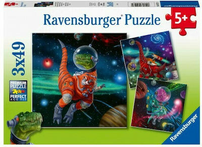 Puzzle pentru Copii Δεινόσαυροι στο Διάστημα pentru 5++ Ani 147buc Ravensburger