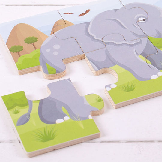 Kids Puzzle Safari for 2+ years+ Years 6pcs Big Jigs