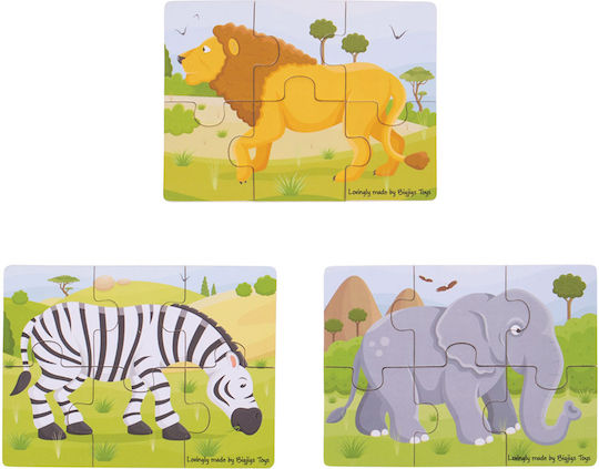 Kids Puzzle Safari for 2+ years+ Years 6pcs Big Jigs