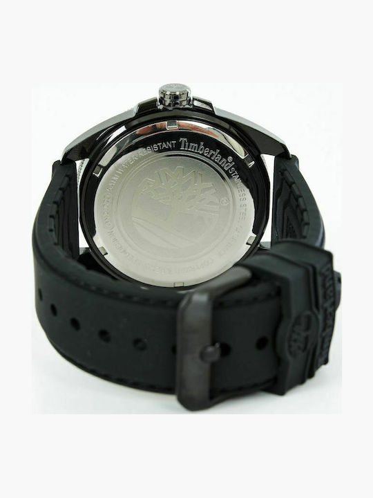 Timberland Carrigan Men's Watch 44mm Battery with Black Rubber Strap