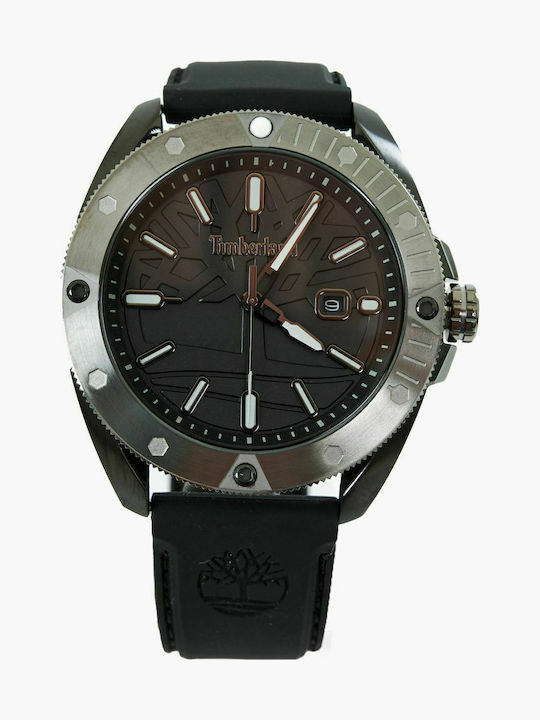 Timberland Carrigan Men's Watch 44mm Battery with Black Rubber Strap