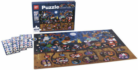Παιδικό Puzzle Τα Ζωάκια στη Φύση για 5+ Ετών 104pcs Apli Kids