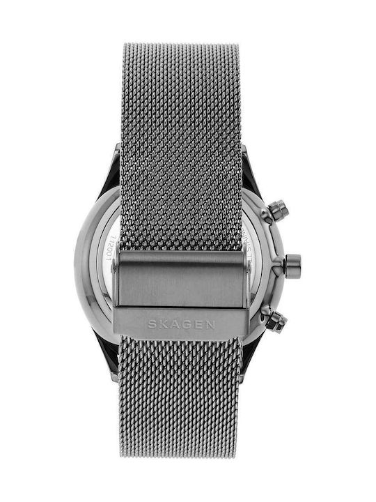 Skagen Holst Мъжки часовник 42мм На батерия Сребърна Метална гривна
