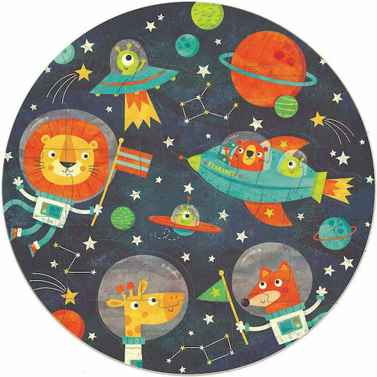 Kids Puzzle Round The Space for 3++ Years 28pcs Educa