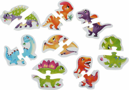 Kids Puzzle 8 in 1 Dinosaurs for 2+ years+ Years 2pcs Cubika