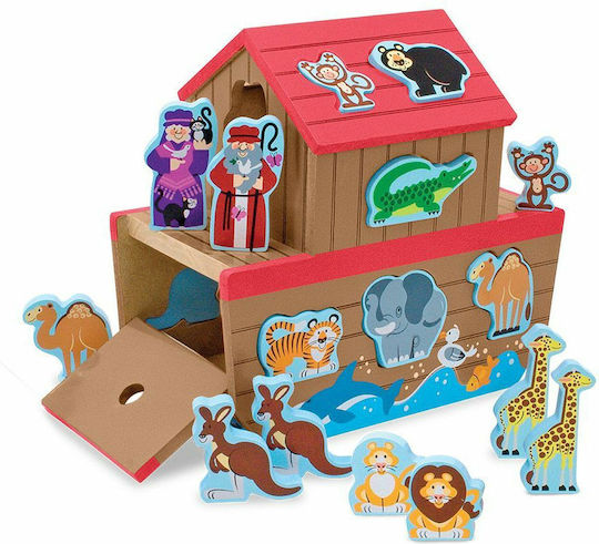 Wooden Kids Peg Puzzle Noah's Ark Play Set for 2++ Years 26pcs Melissa & Doug