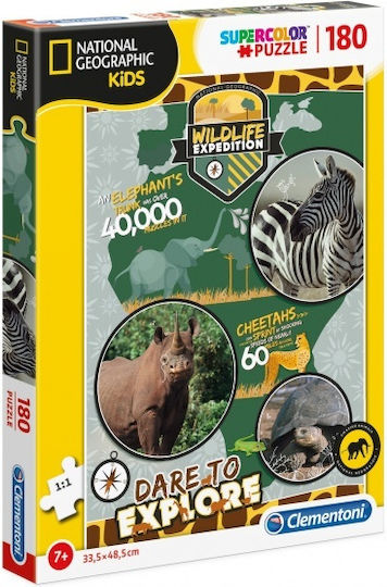 Kinderpuzzle Wildlife Explorer für 7+ Jahre 180pcs Clementoni