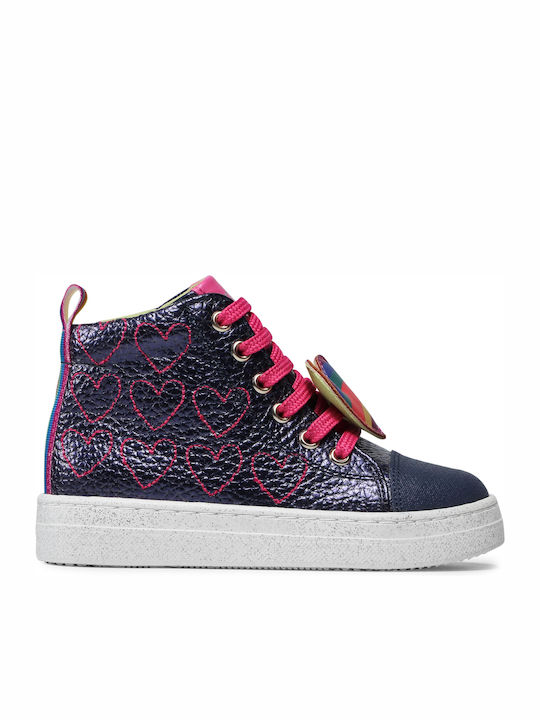 Kinder Sneakers Hoch Anatomisch Marineblau
