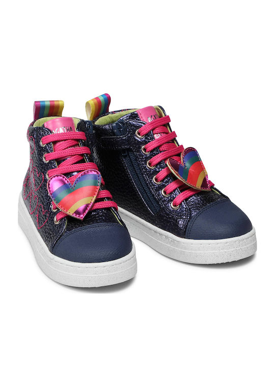 Kinder Sneakers Hoch Anatomisch Marineblau