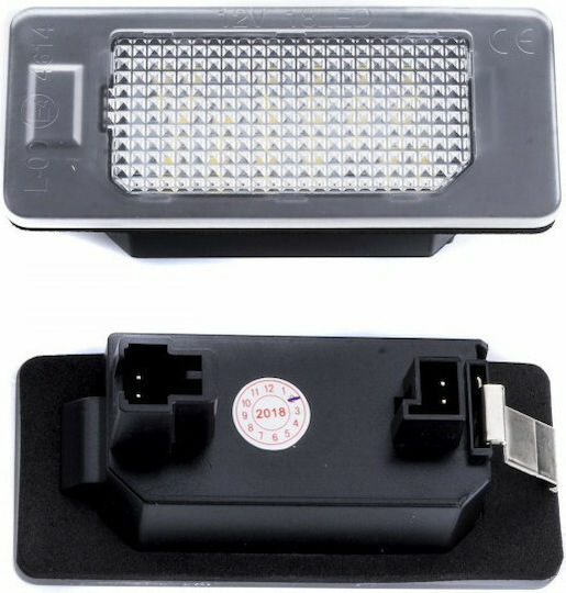 Einparts Lumini pentru plăcuțele de înmatriculare Lumini LED 12V pentru Audi A1 / A4 2buc