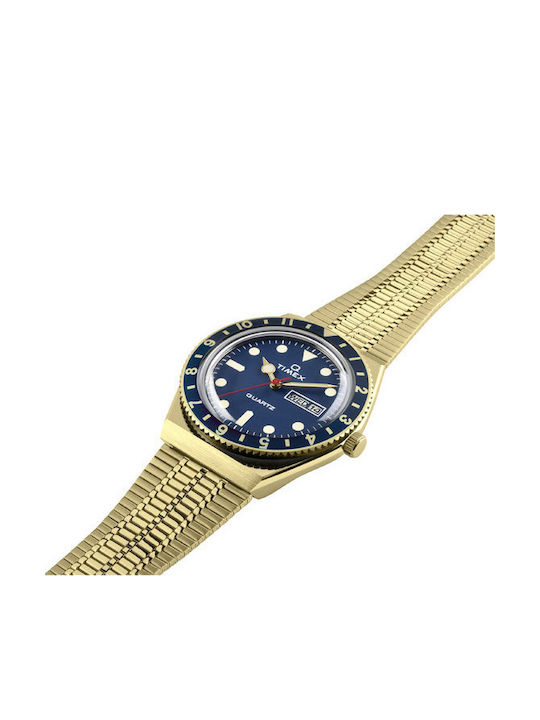 Timex Reissue Ανδρικό Ρολόι 38mm Μπαταρίας με Χρυσό Μεταλλικό Μπρασελέ