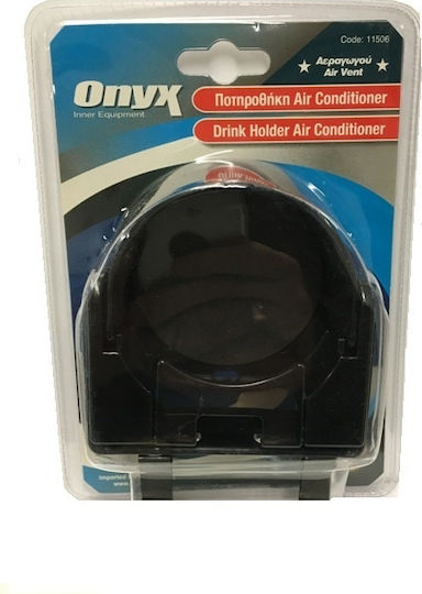 Autoline Car Cup Holder Onyx 1 Position for AC Vents in Black Color
